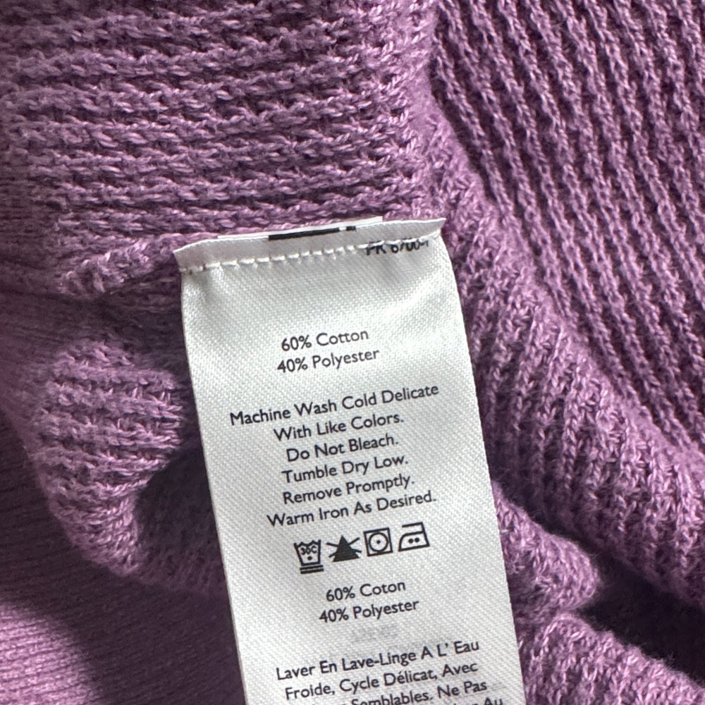 Eddie Bauer Women's Purple Crew Neck Sweater Sz L - Picture 5 of 6